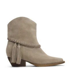 Beige leren western laarsjes