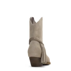 Beige leren western laarsjes