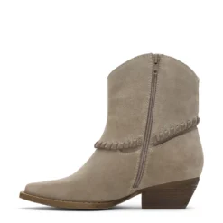Beige leren western laarsjes