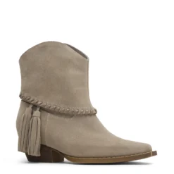 Beige leren western laarsjes