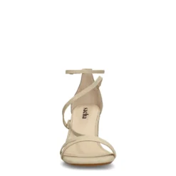 Beige sandalen met hak