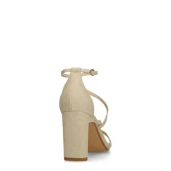 Beige sandalen met hak