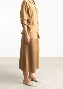 Beige slingbacks met strik