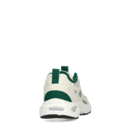 Beige sneakers met groene details