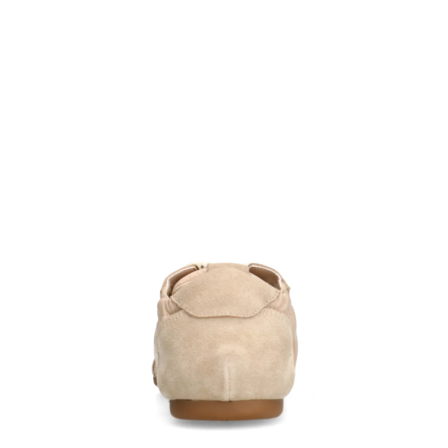 Beige sneakers met kanten veters