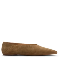 Beige suède ballerina's