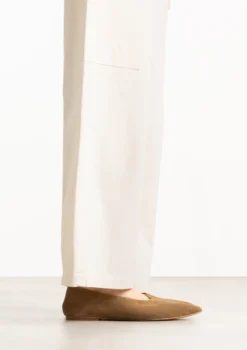 Beige suède ballerina's