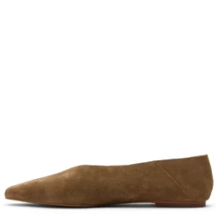 Beige suède ballerina's