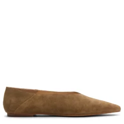 Beige suède ballerina's