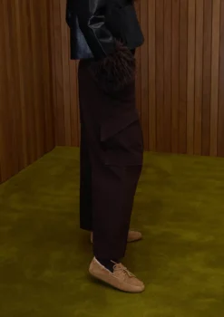 Beige suède bootschoenen met imitatiewol