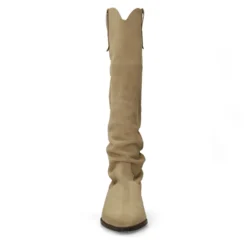 Beige suède cowboylaarzen