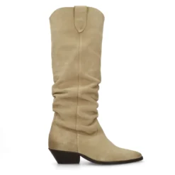 Beige suède cowboylaarzen