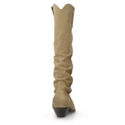 Beige suède cowboylaarzen