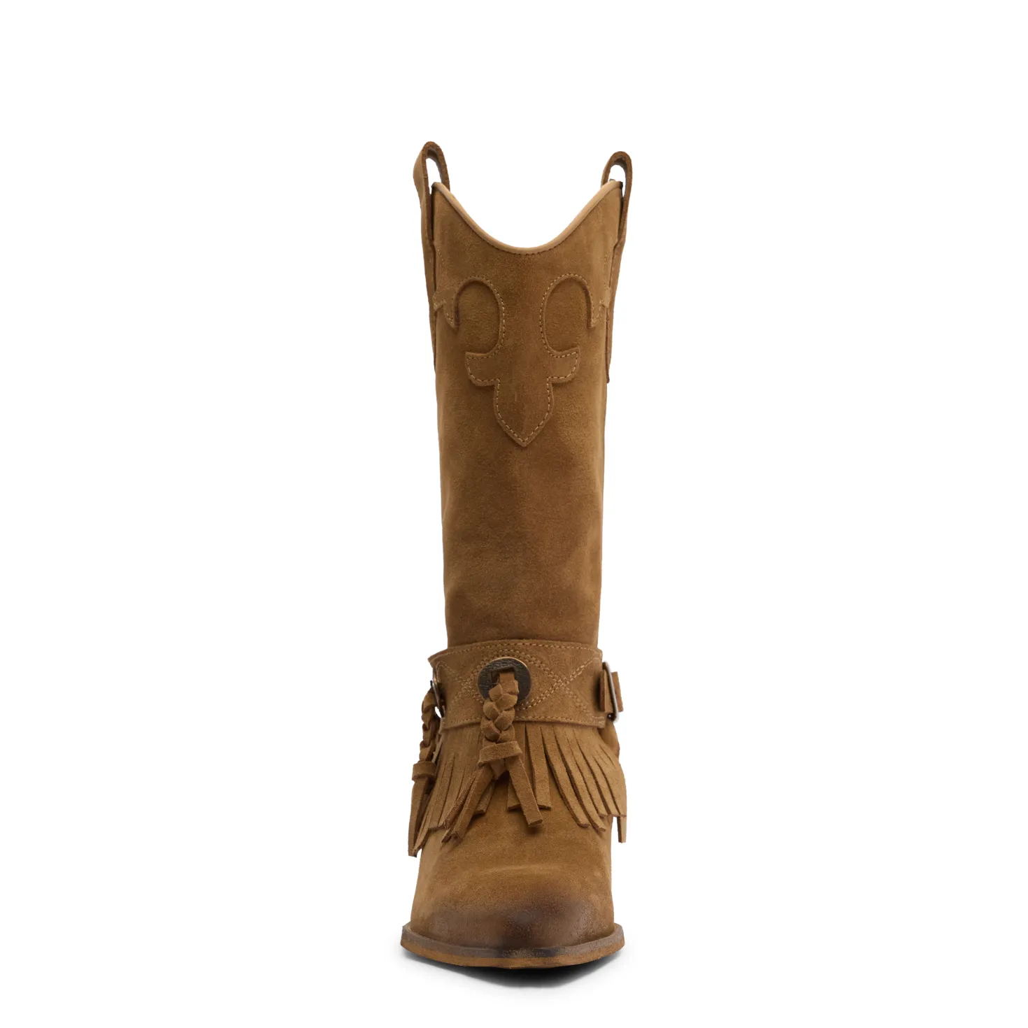 Beige suède cowboylaarzen