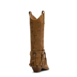 Beige suède cowboylaarzen