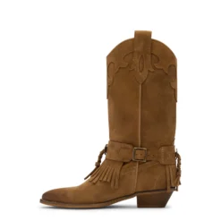 Beige suède cowboylaarzen