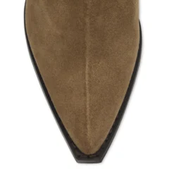 Beige suède enkellaarsjes