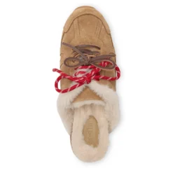 Beige suède faux fur sneaker muiltjes