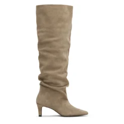 Beige suède hoge laarzen