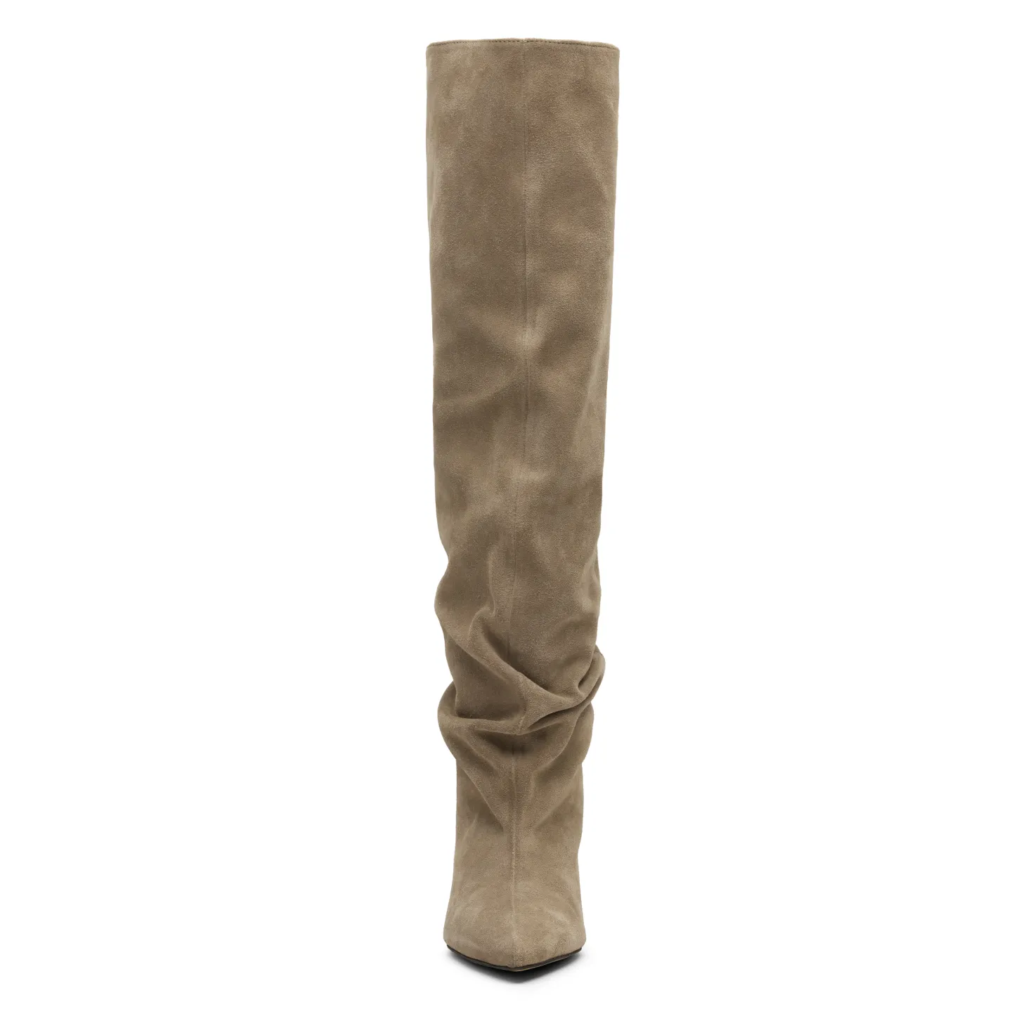 Beige suède hoge laarzen