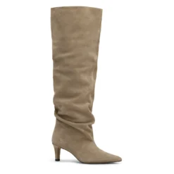 Beige suède hoge laarzen
