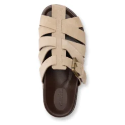 Beige suède slippers