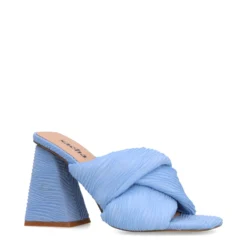 Blauwe muiltjes met hak