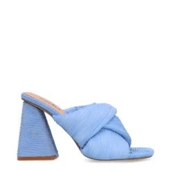 Blauwe muiltjes met hak