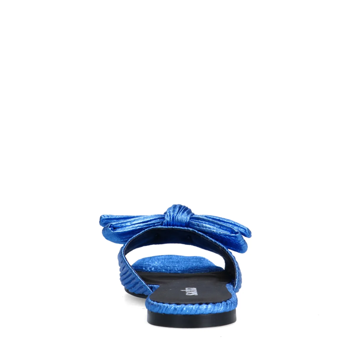 Blauwe slippers met strik