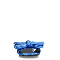 Blauwe slippers met strik
