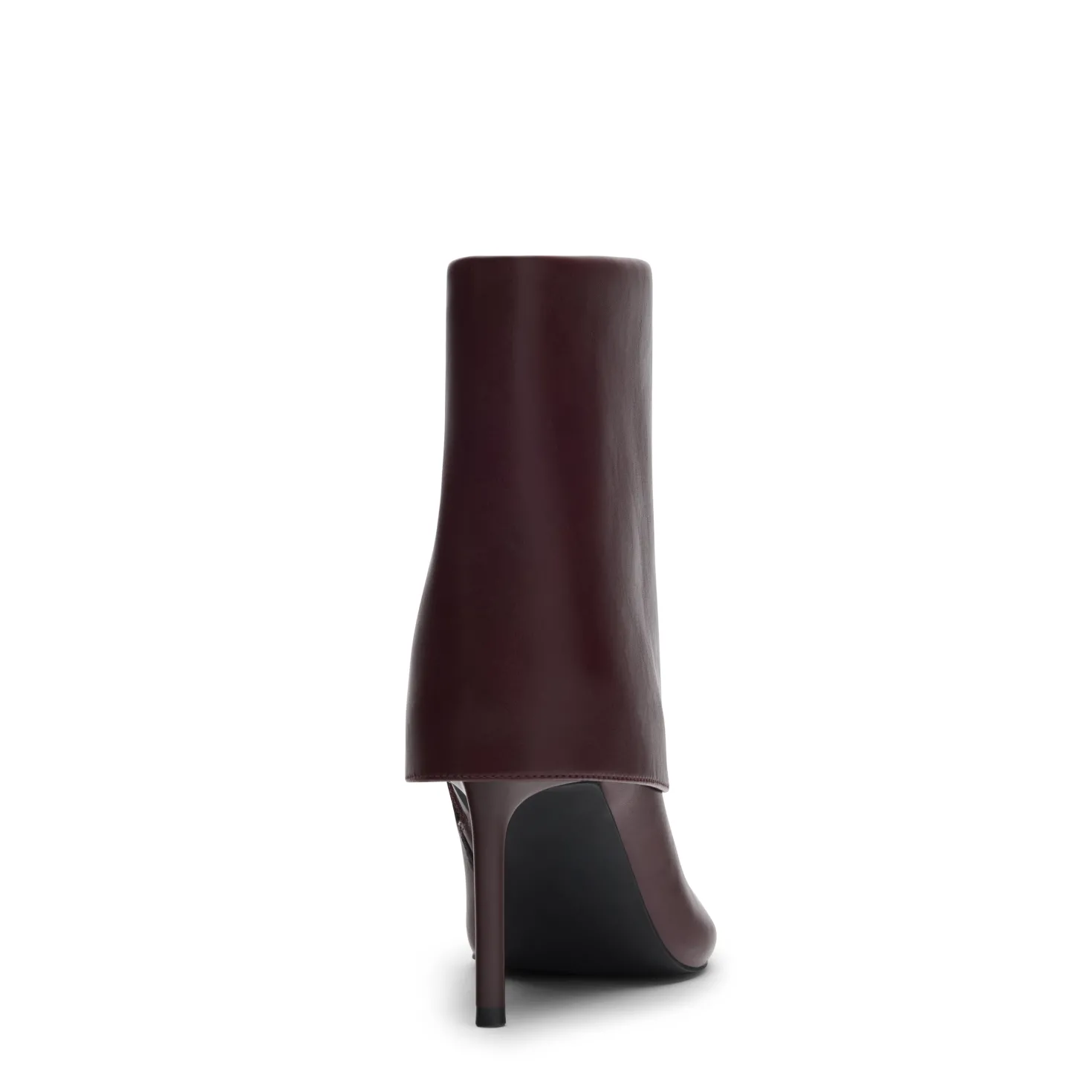 Bordeaux flap enkellaarsjes met hak