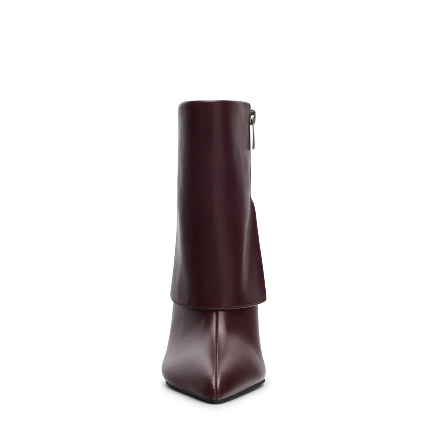 Bordeaux flap enkellaarsjes met hak