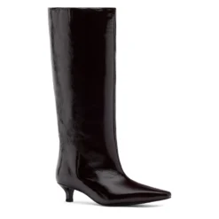 Bordeaux hoge lakleren laarzen