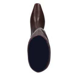 Bordeaux hoge stretch laarzen met kitten heel