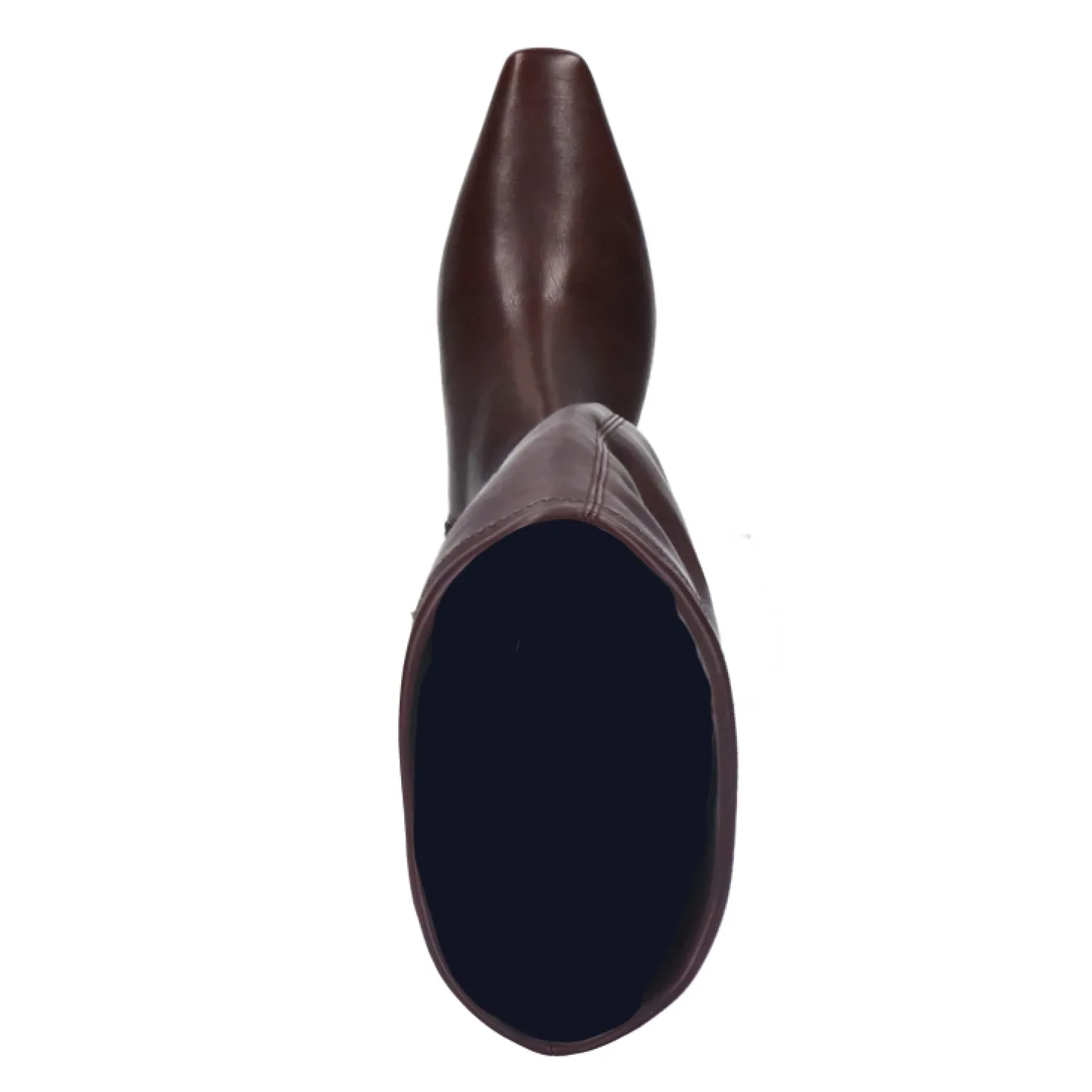 Bordeaux hoge stretch laarzen met kitten heel