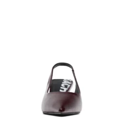 Bordeaux lak slingback pumps