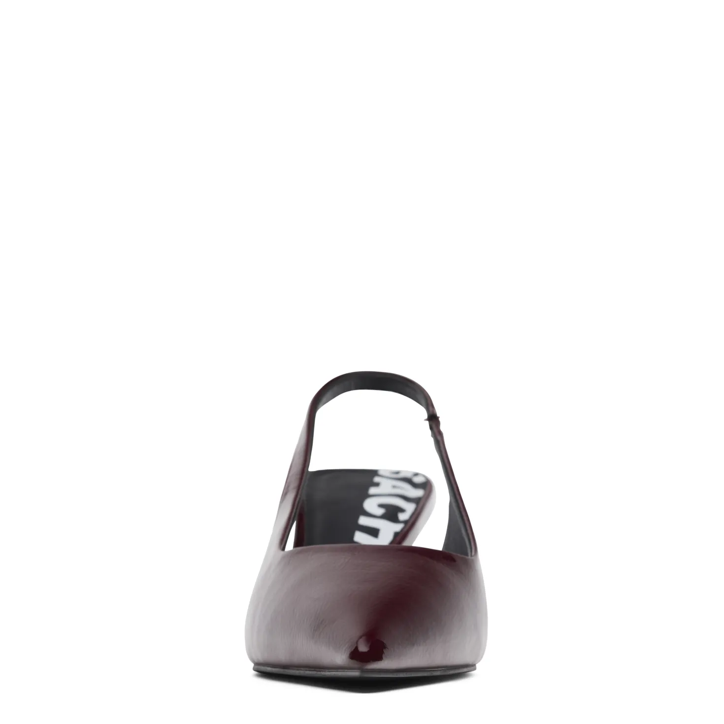 Bordeaux lak slingback pumps