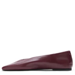 Bordeaux rode leren ballerina's