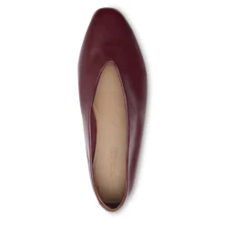Bordeaux rode leren ballerina's