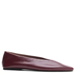 Bordeaux rode leren ballerina's