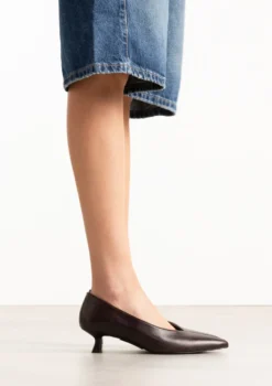 Bordeaux rode leren pumps