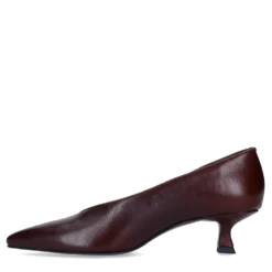 Bordeaux rode leren pumps