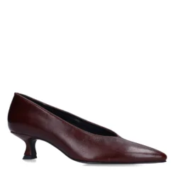 Bordeaux rode leren pumps