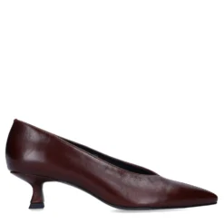 Bordeaux rode leren pumps