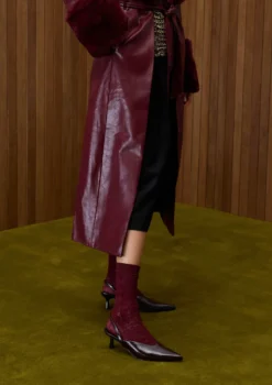 Bordeaux rode slingbacks