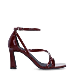 Bordeaux sandalen met hak