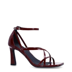 Bordeaux sandalen met hak
