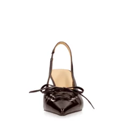 Bordeaux slingbacks met veters