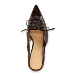 Bordeaux slingbacks met veters