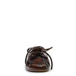 Brownwashed leren bootschoenen
